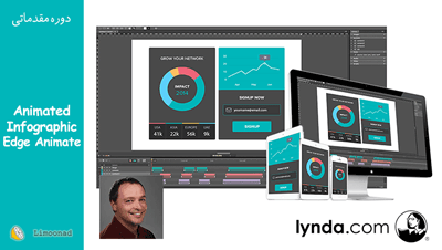 آموزش کاربردی ساخت اینفوگرافیک متحرک با Edge Animate - دوبله فارسی لین